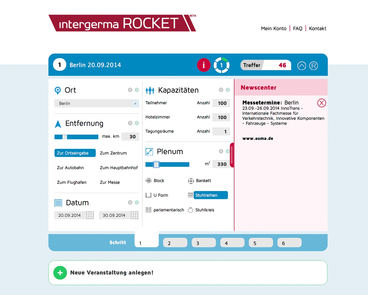 Intergerma Rocket ist am Start: Neues Planungs- und Buchungstool revolutioniert die Organisation von Tagungen und Firmenveranstaltungen