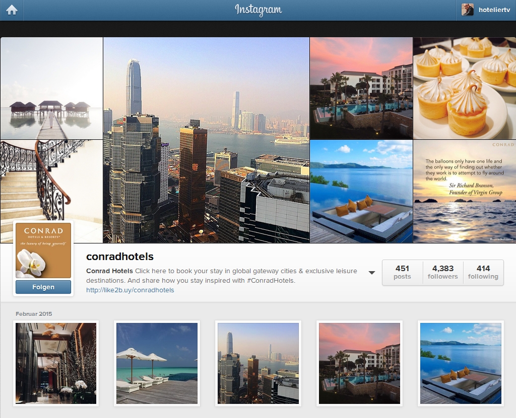 Social Bookings: Hotels über Instagram buchen – Conrad startet Pilotprojekt
